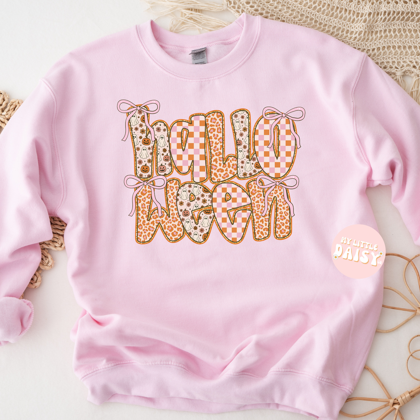 pink and orange halloween shirt/sweatshirt