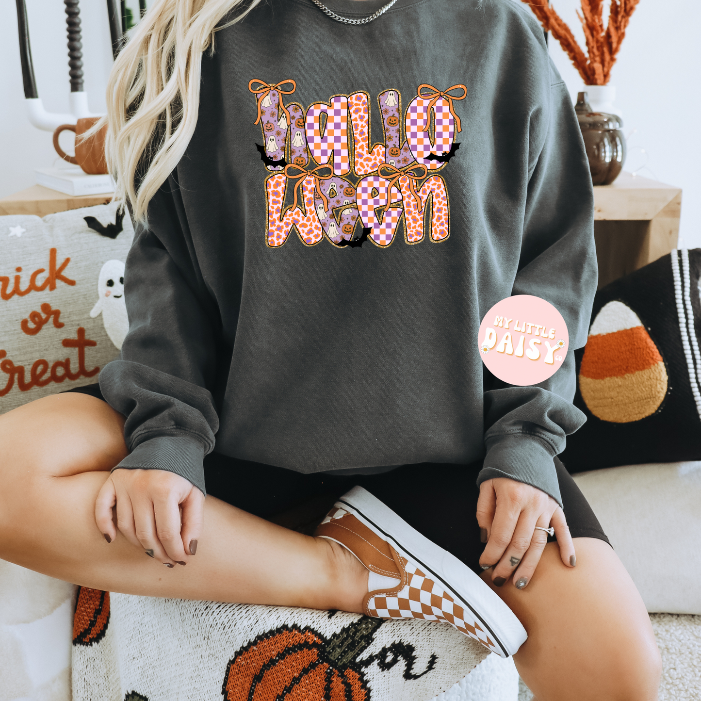 purple and orange halloween shirt/sweatshirt