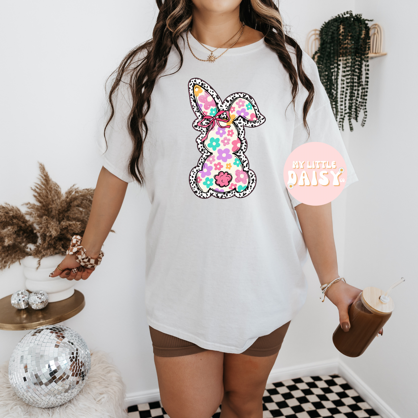 floral easter bunny shirt/sweatshirt