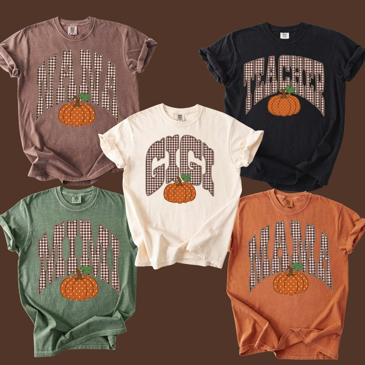 Gingham fall mama, gigi, teacher, mimi, nana shirt/sweatshirt
