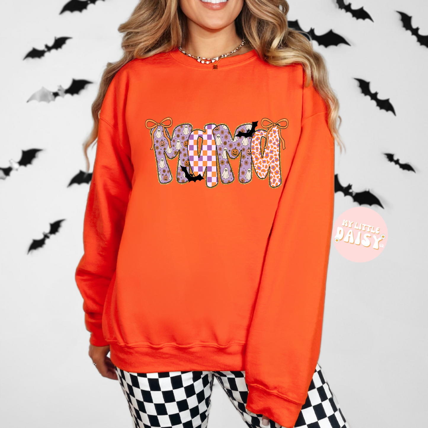 purple and orange halloween mama shirt/sweatshirt