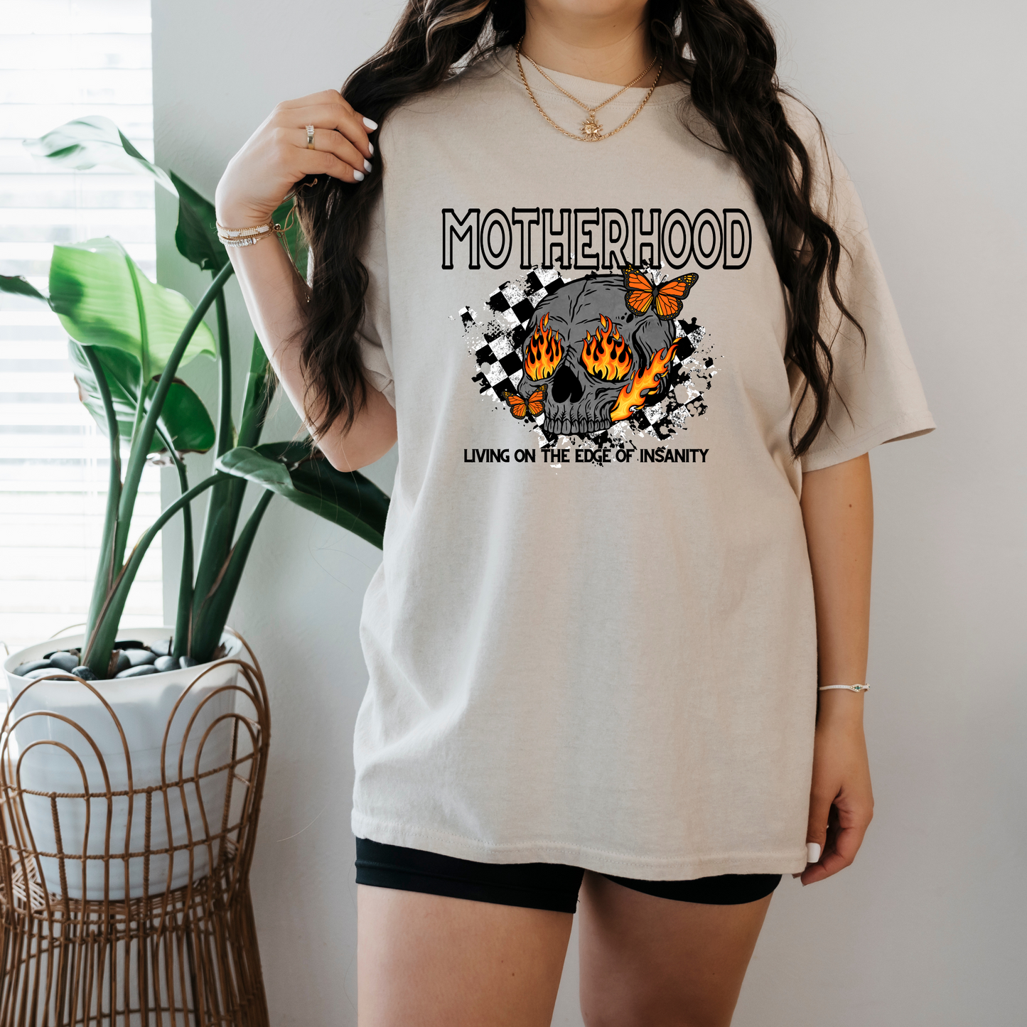 motherhood on the edge of insanity shirt/sweatshirt