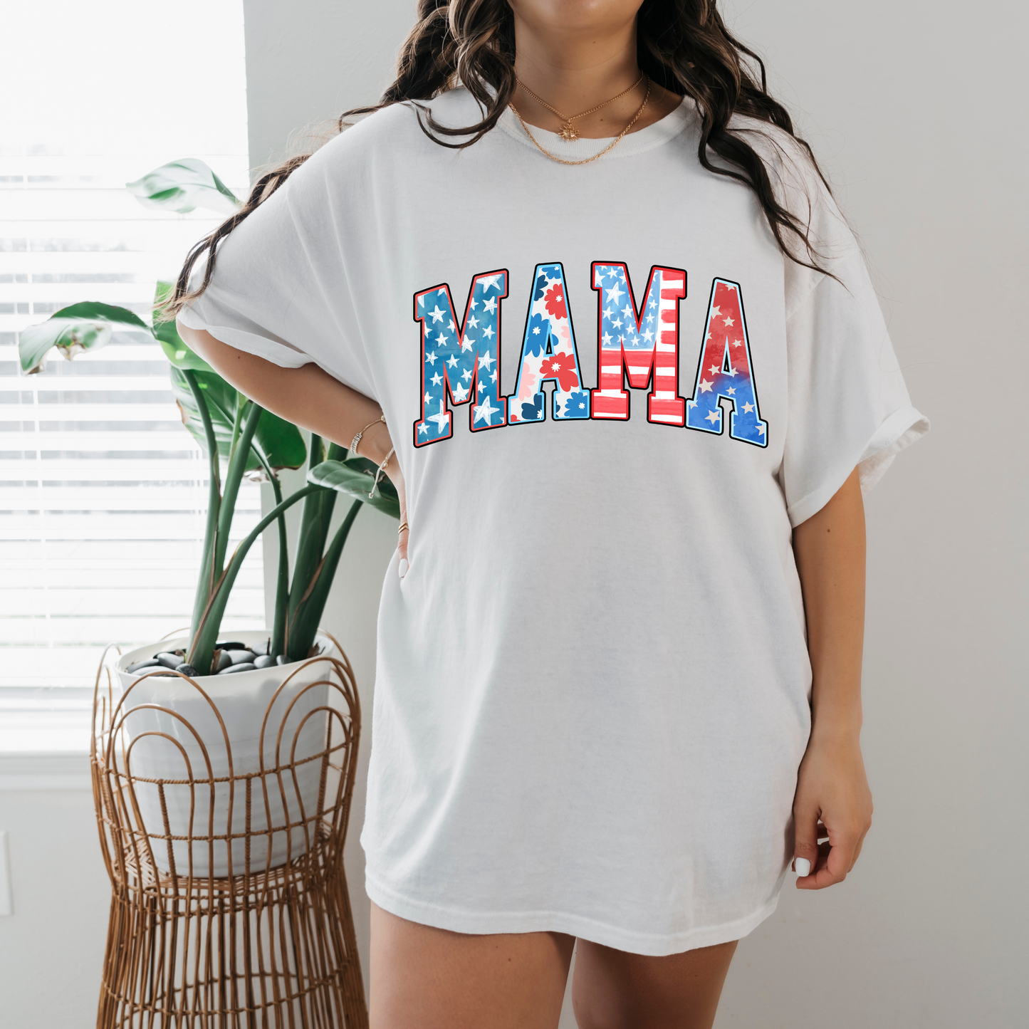 Mama, auntie, nana ,gigi ,grandma ,mamaw 4th of July shirt