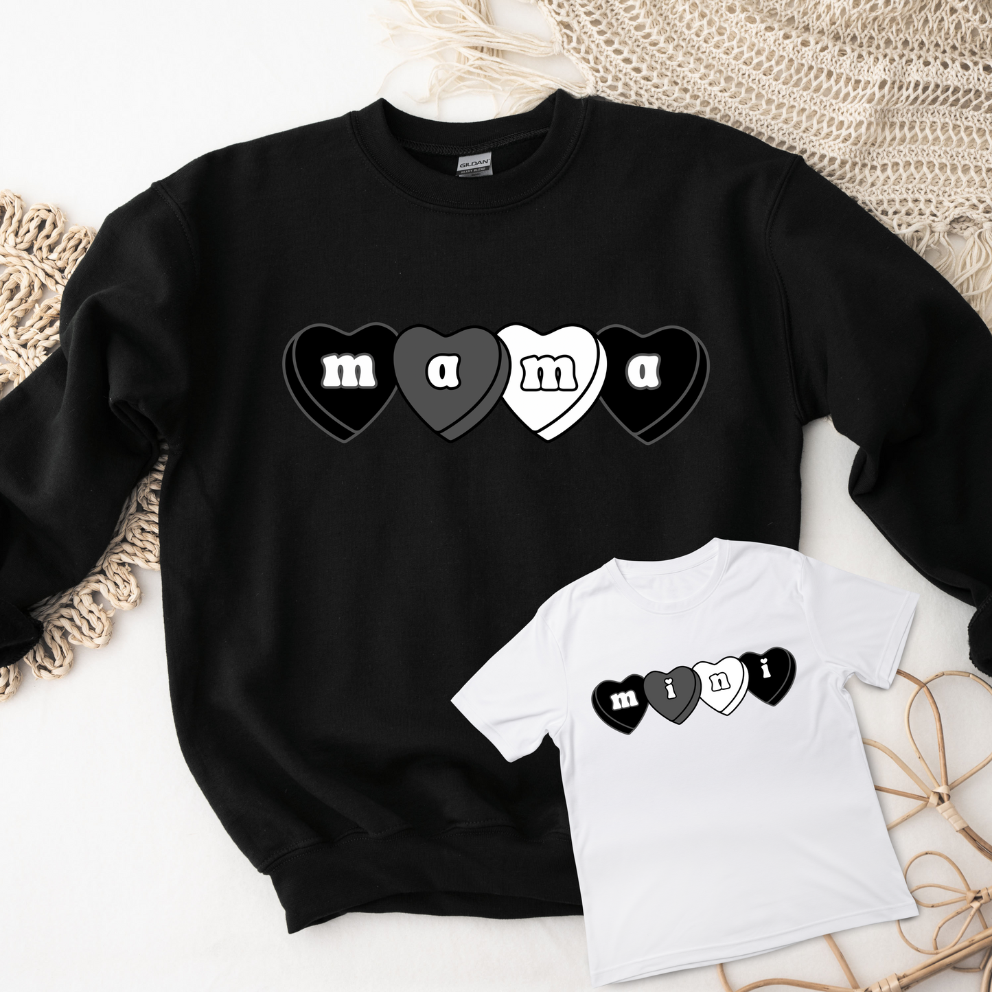 Black hearts mini valentines shirt