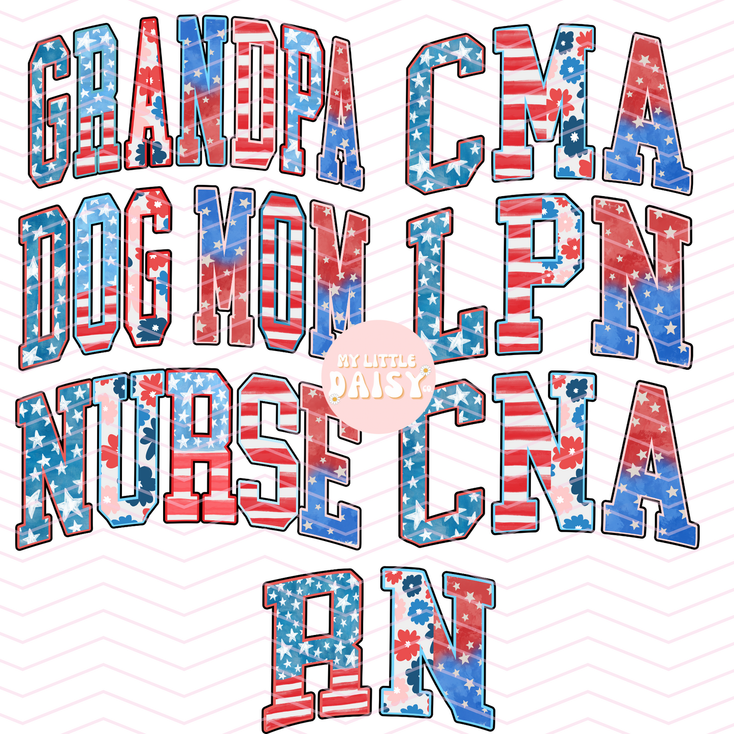 Mama, auntie, nana ,gigi ,grandma ,mamaw 4th of July shirt