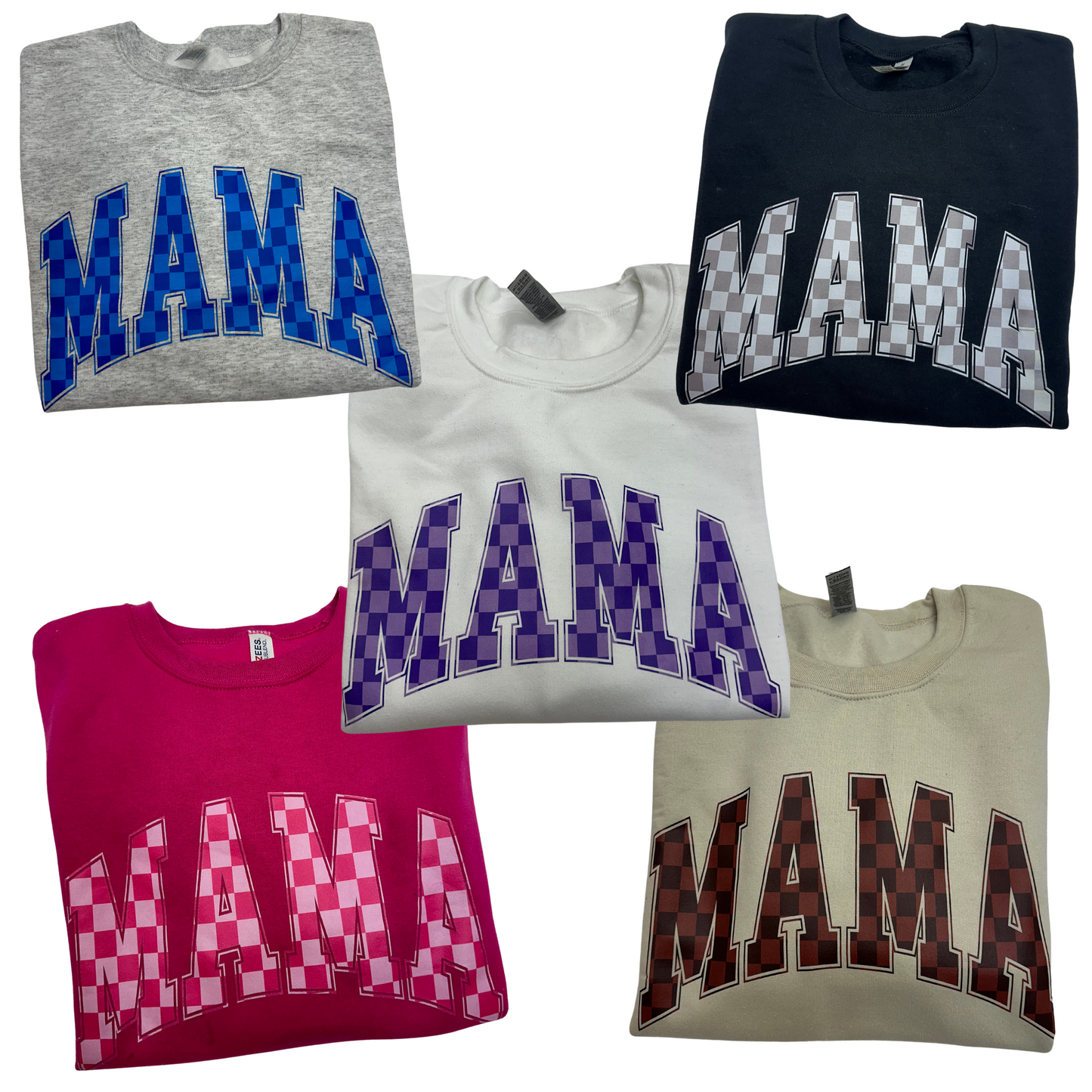 Checkered mama T-shirts/sweatshirts