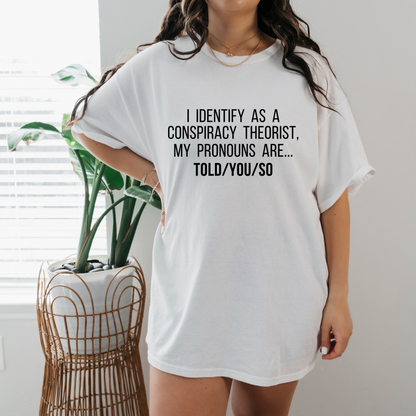 conspiracy theorist shirt/sweatshirt