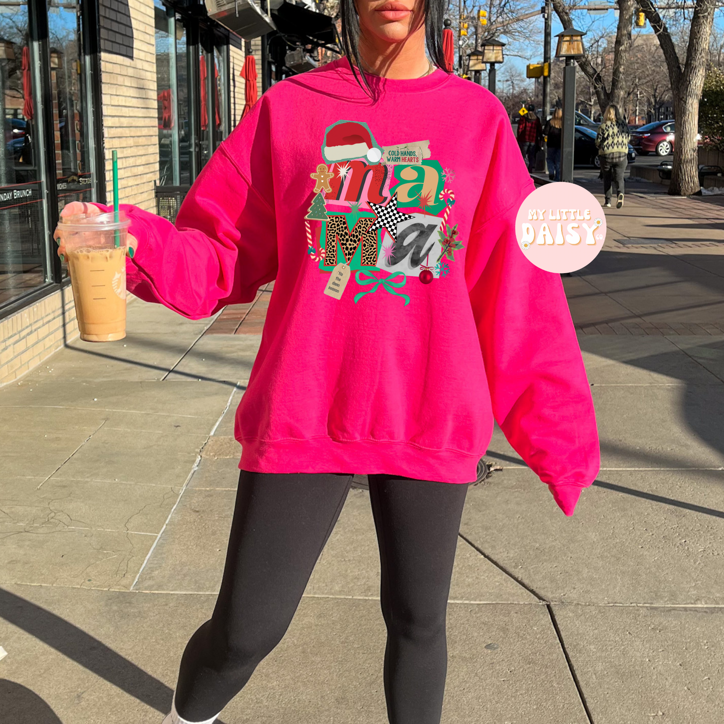 preppy mama Christmas collage shirt/sweatshirt