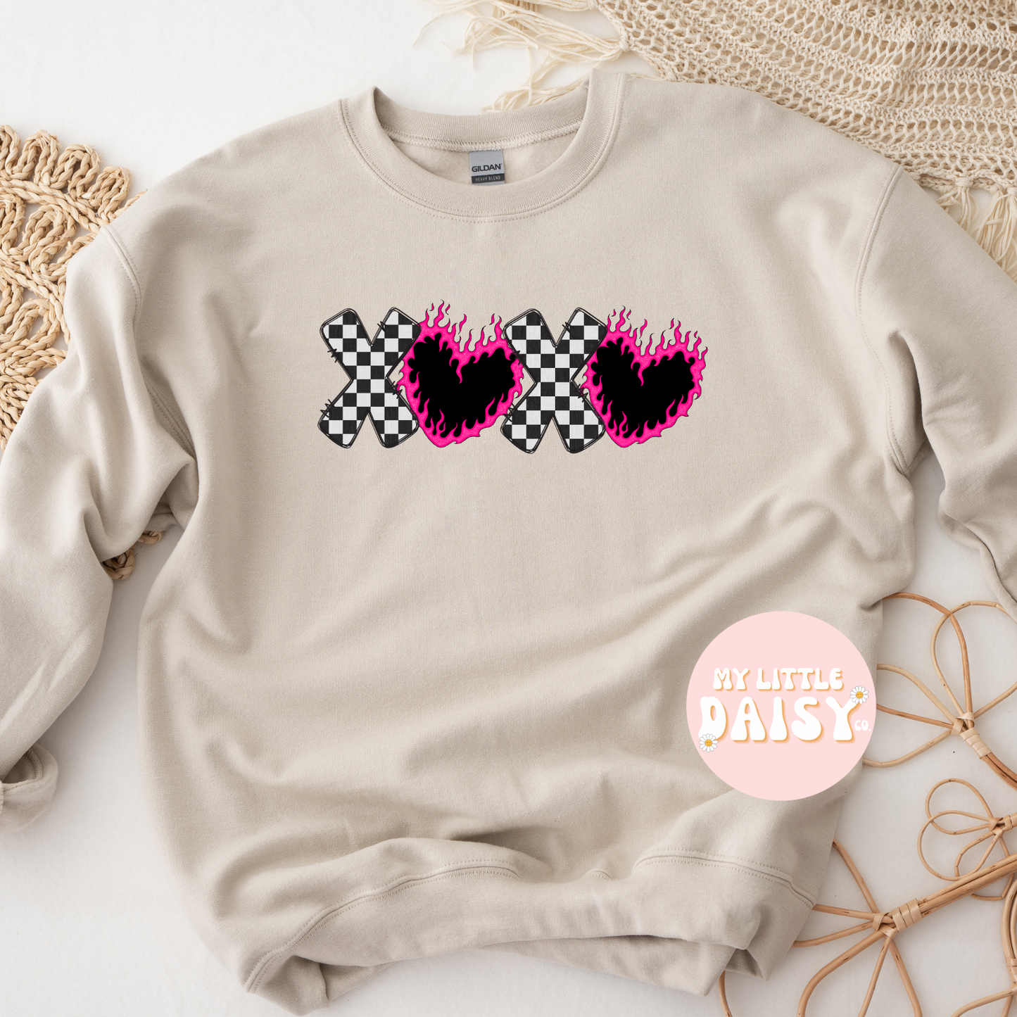 XOXO fire heart shirt/sweatshirt