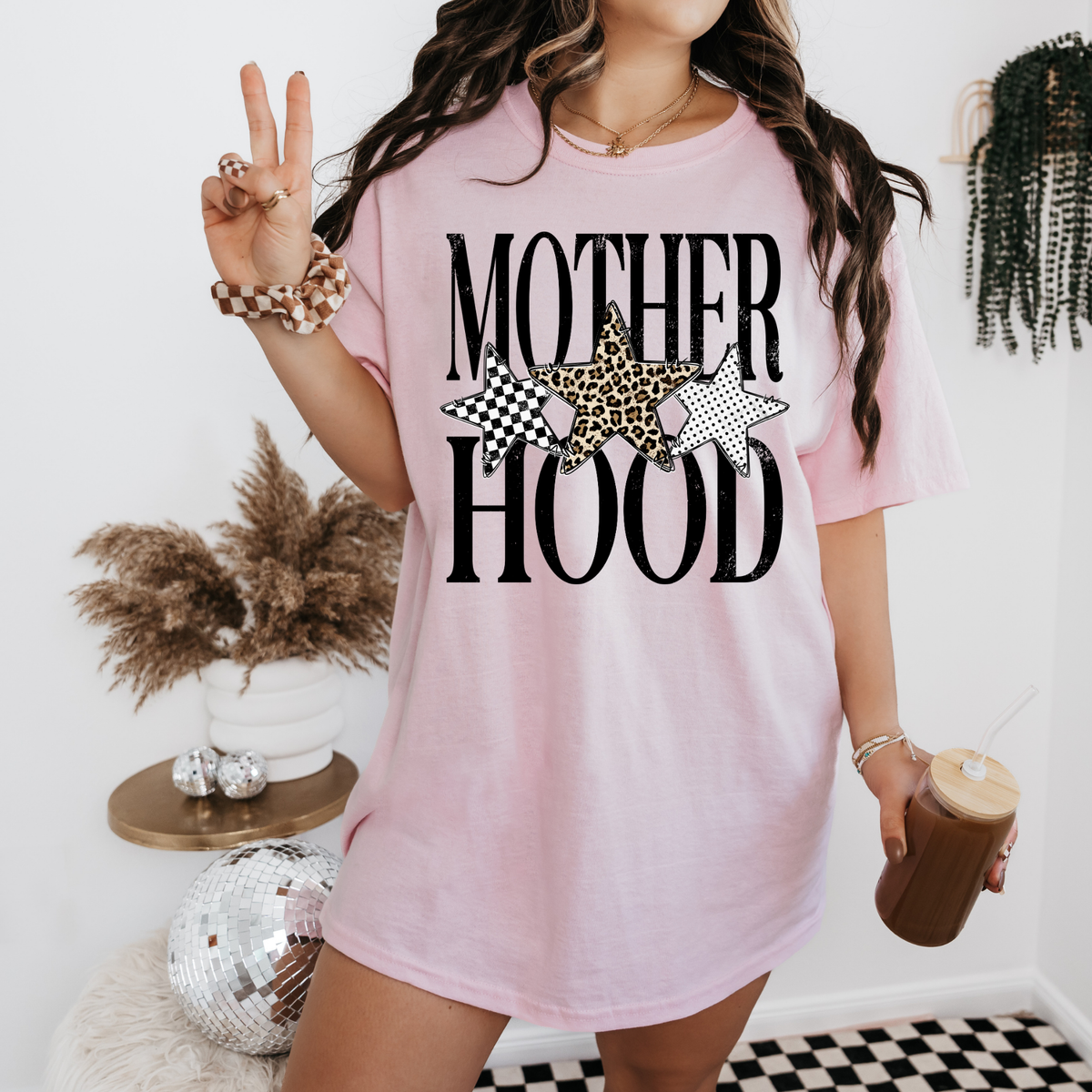 Motherhood pattern star shirt