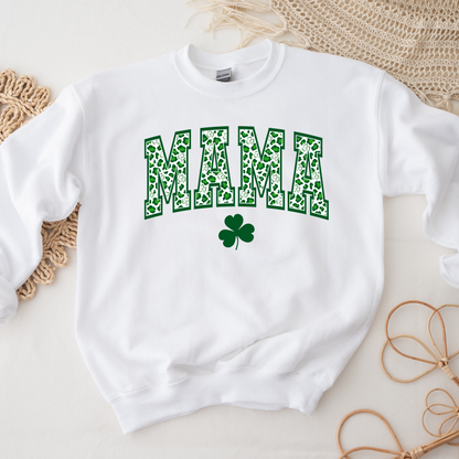 Leopard shamrock mama shirt/sweatshirt