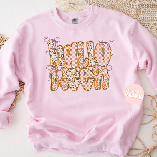 pink and orange halloween shirt/sweatshirt