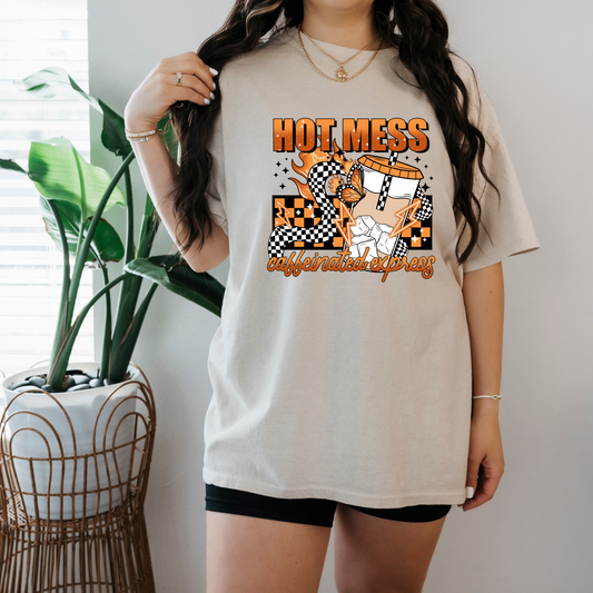 Hot mess caffeinated express shirt/sweatshirt