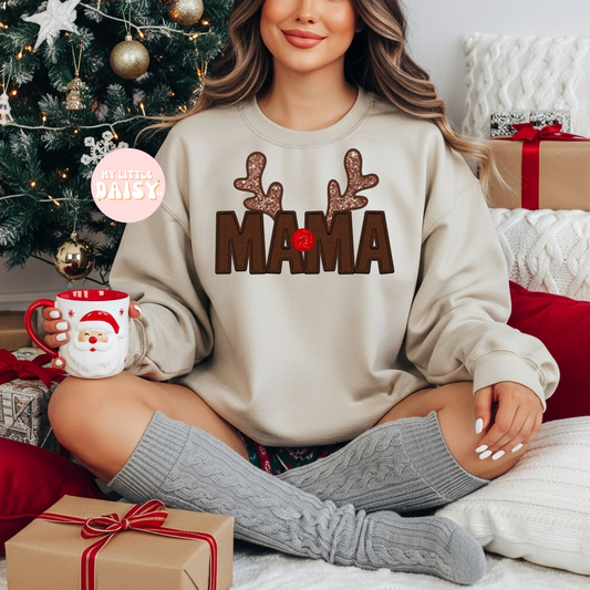 Christmas reindeer mama shirt/sweatshirt