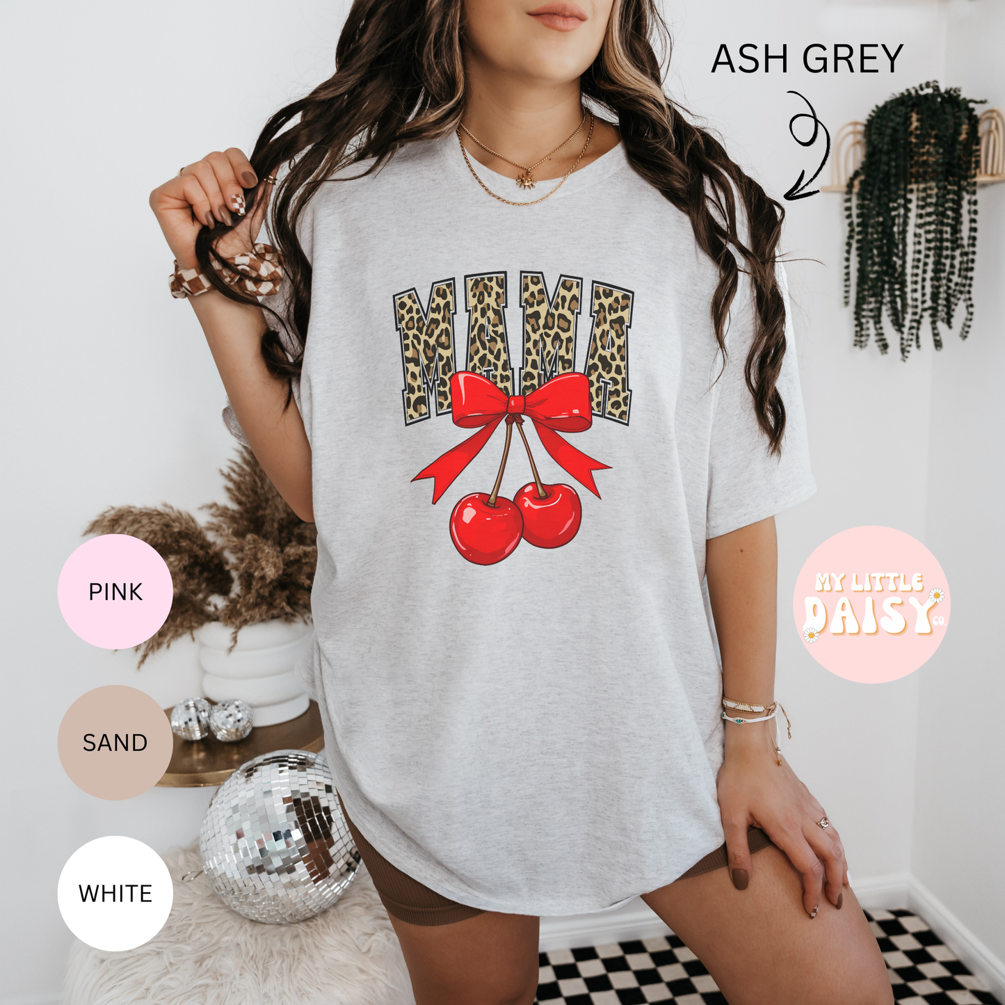 Sublimation leopard mama cherry