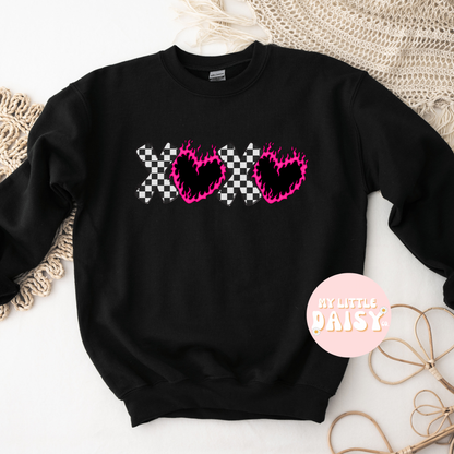 XOXO fire heart shirt/sweatshirt