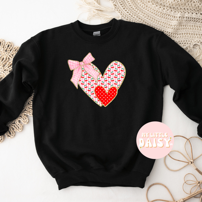 striped cherry hearts shirt/sweatshirt