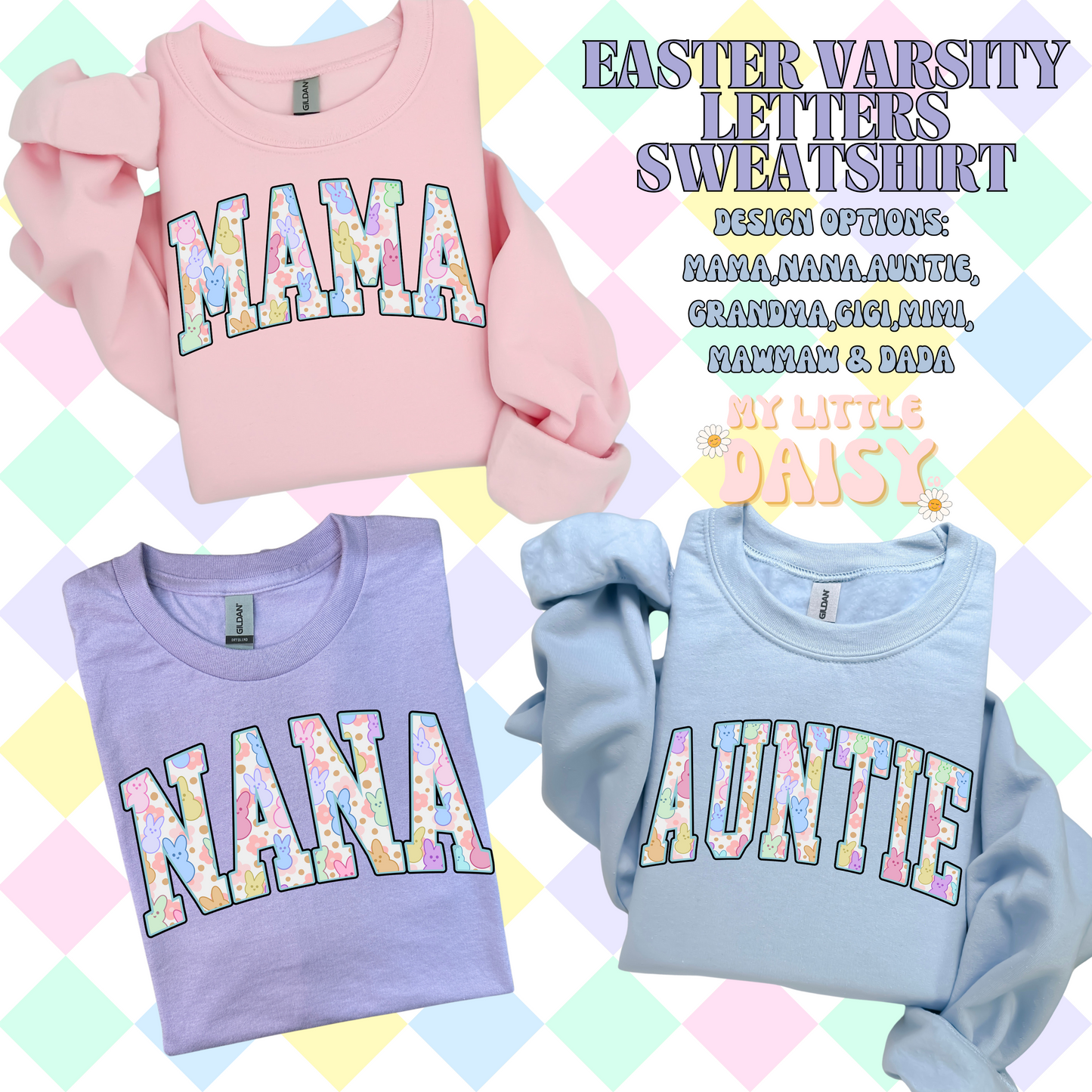 Easter varsity letters shirt/sweatshirt