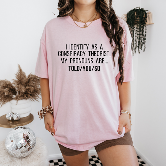 conspiracy theorist shirt/sweatshirt