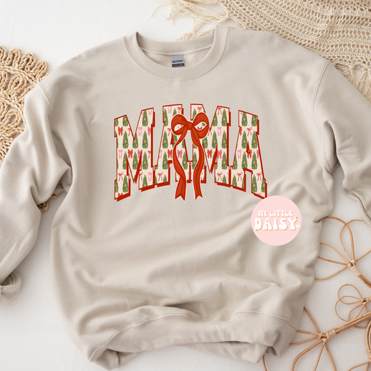 Red bow mama Christmas shirt/sweatshirt