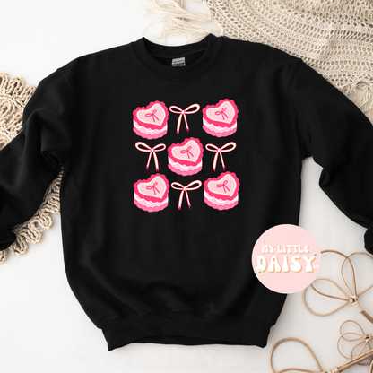 Valentine heart cake's & bow's shirt/sweatshirt