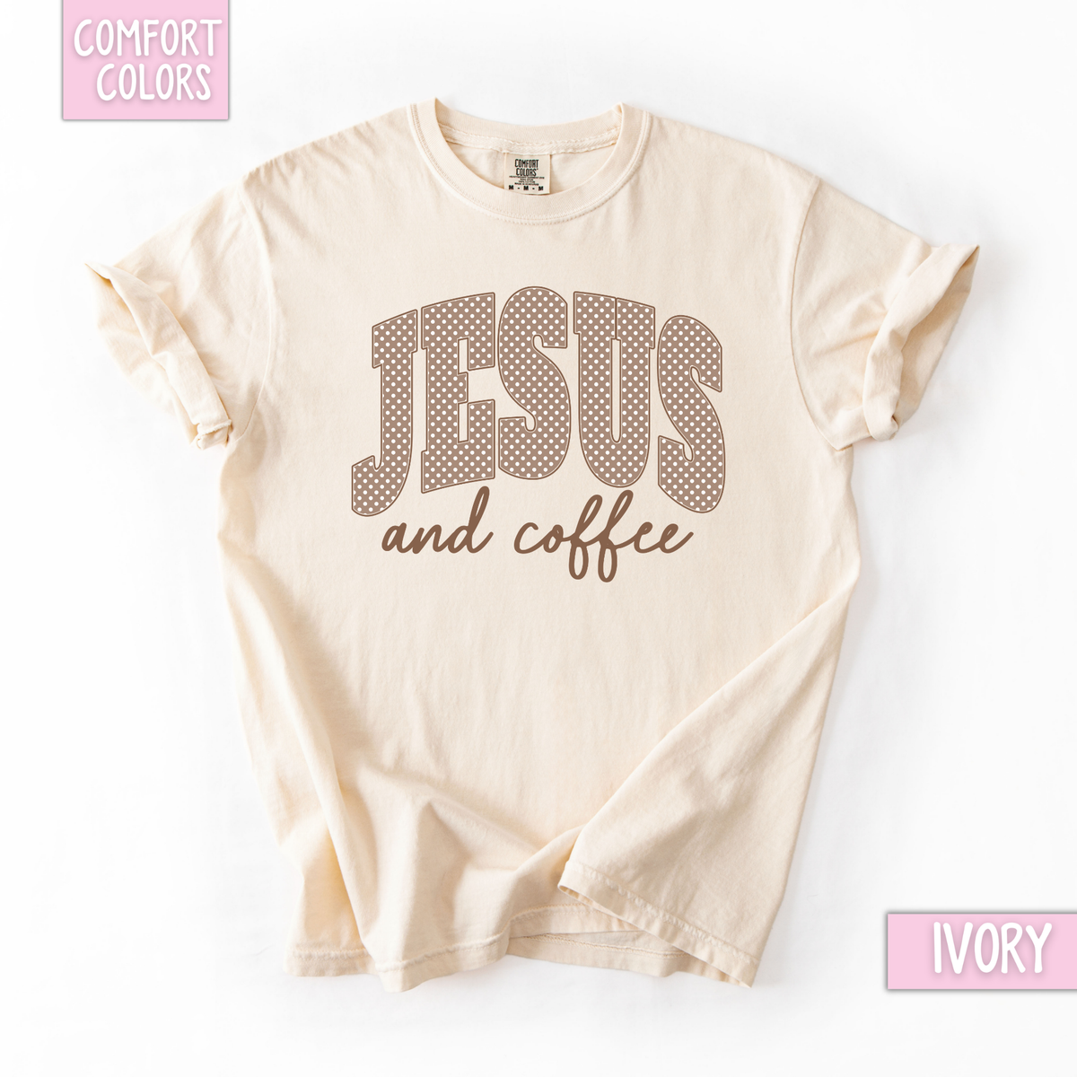 Polka dot brown Jesus & coffee shirt/sweatshirt