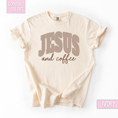 Polka dot brown Jesus & coffee shirt/sweatshirt