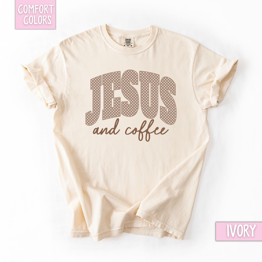 Polka dot brown Jesus & coffee shirt/sweatshirt