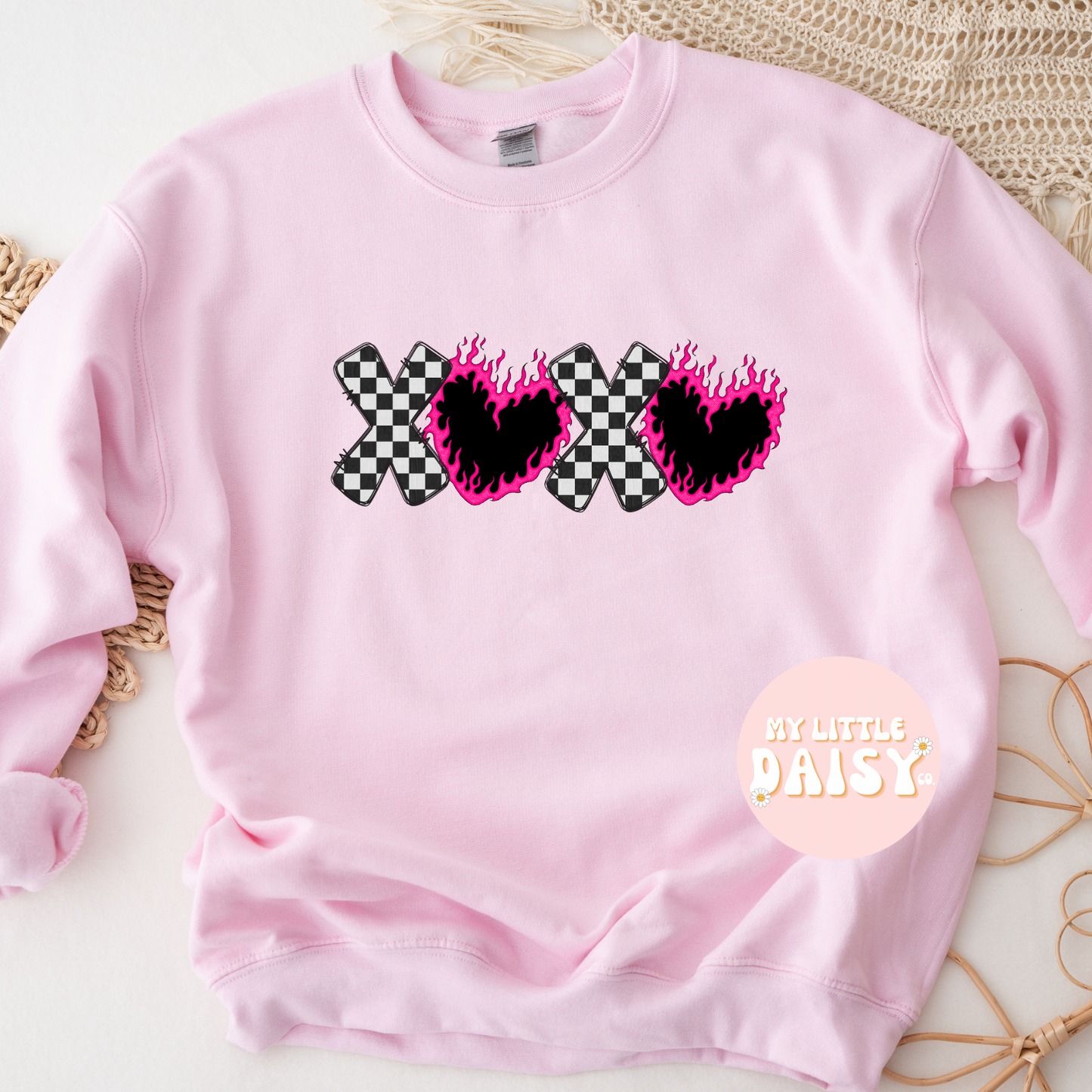 XOXO fire heart shirt/sweatshirt