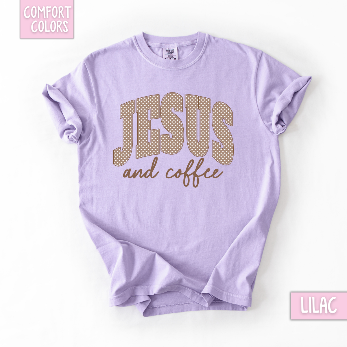 Polka dot brown Jesus & coffee shirt/sweatshirt