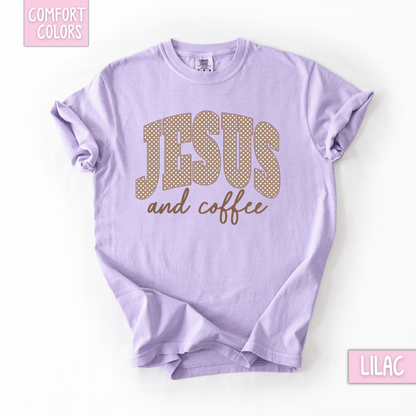 Polka dot brown Jesus & coffee shirt/sweatshirt