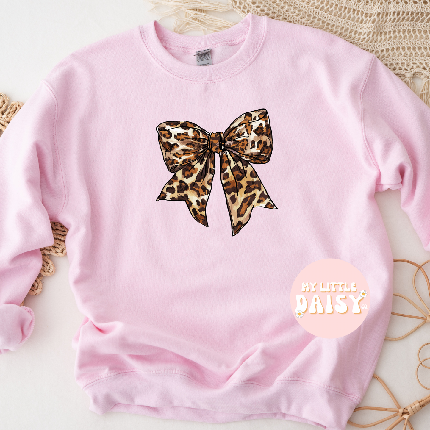 Leopard bow shirt/sweatshirt