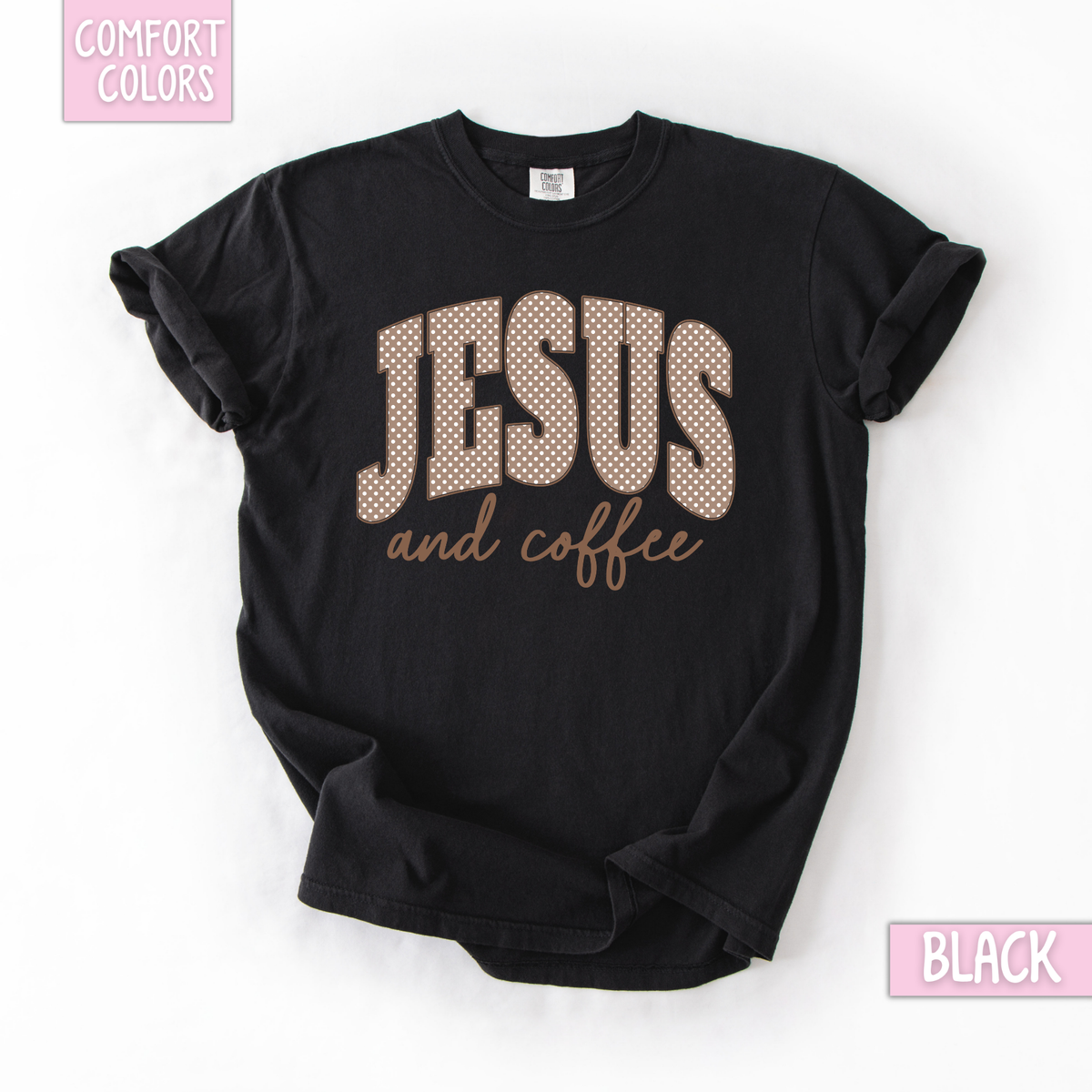 Polka dot brown Jesus & coffee shirt/sweatshirt