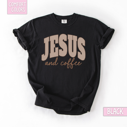 Polka dot brown Jesus & coffee shirt/sweatshirt