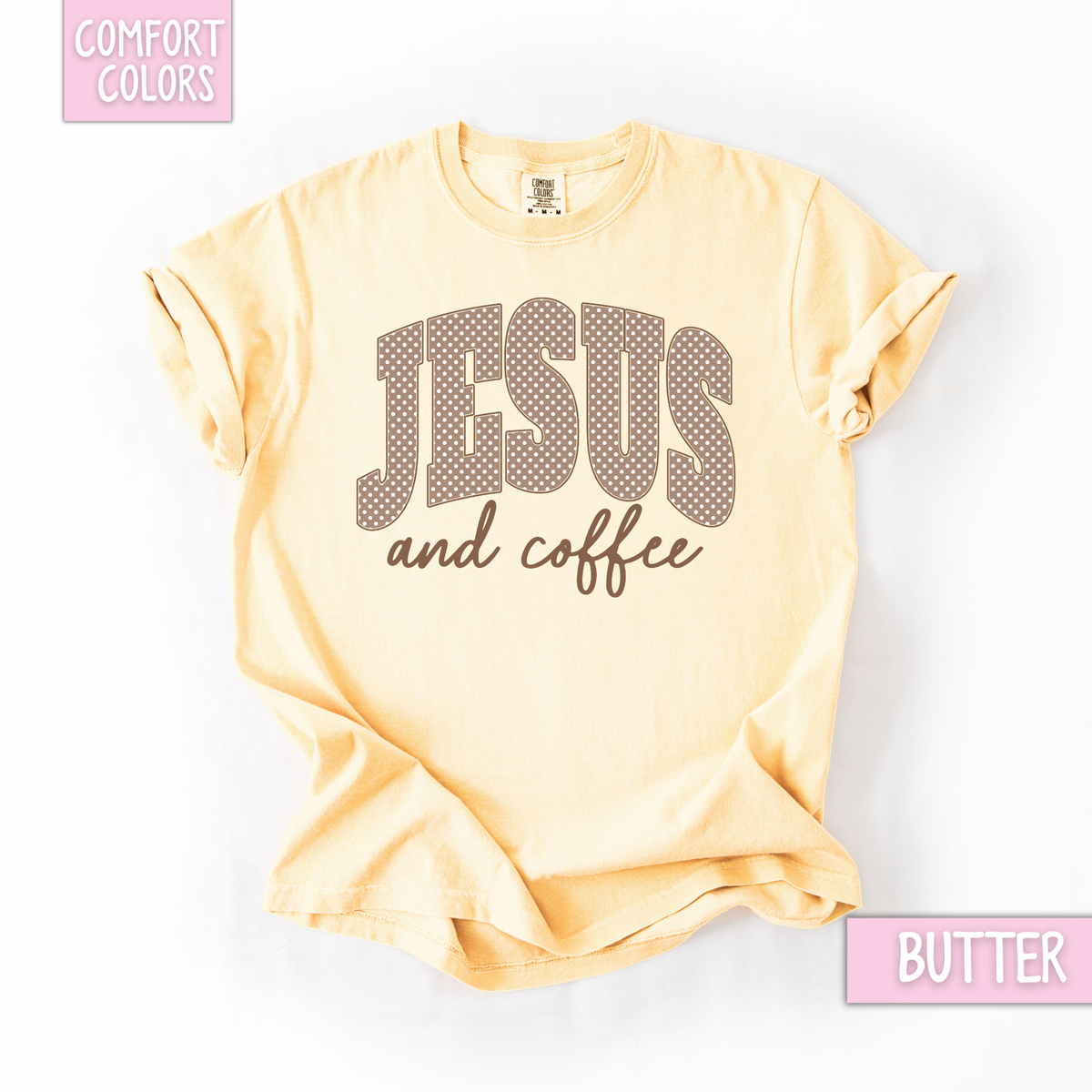 Polka dot brown Jesus & coffee shirt/sweatshirt