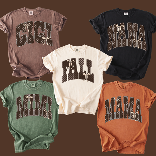 Fall polka dot mama, gigi, teacher, mimi, nana shirt/sweatshirt
