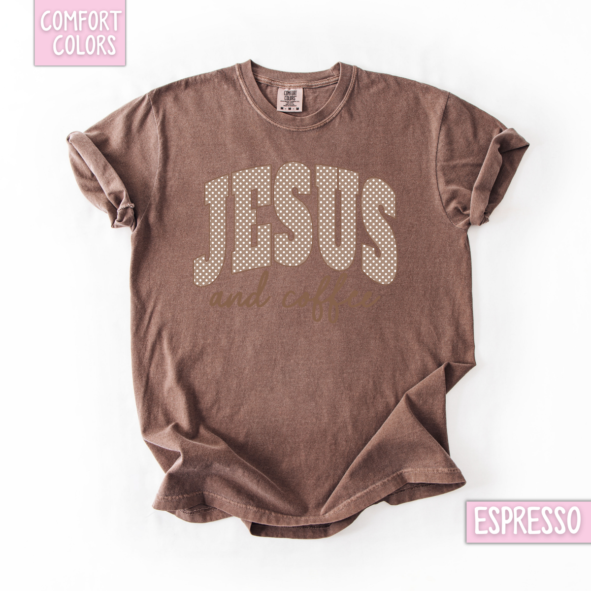 Polka dot brown Jesus & coffee shirt/sweatshirt