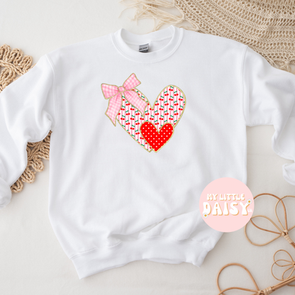 striped cherry hearts shirt/sweatshirt