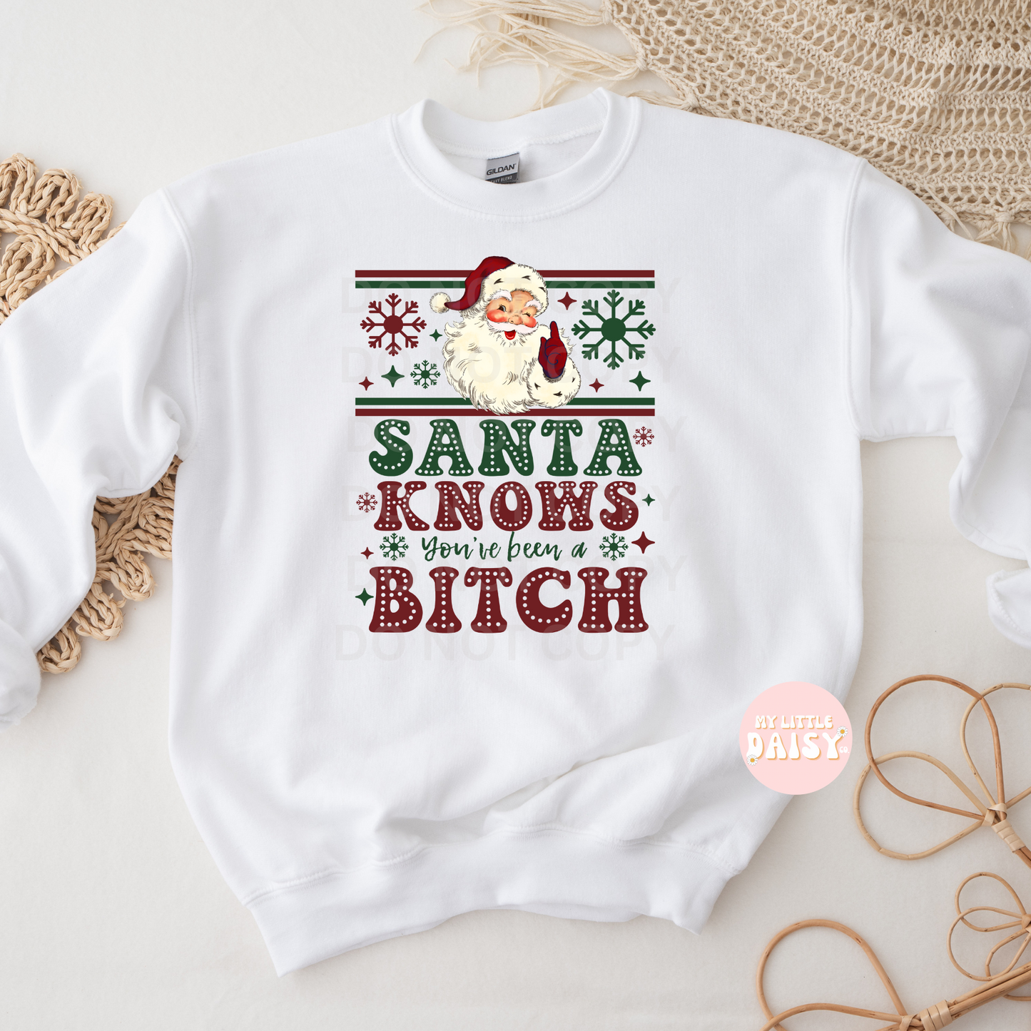 Santa knows you've been a bitch unisex shirt/sweatshirt