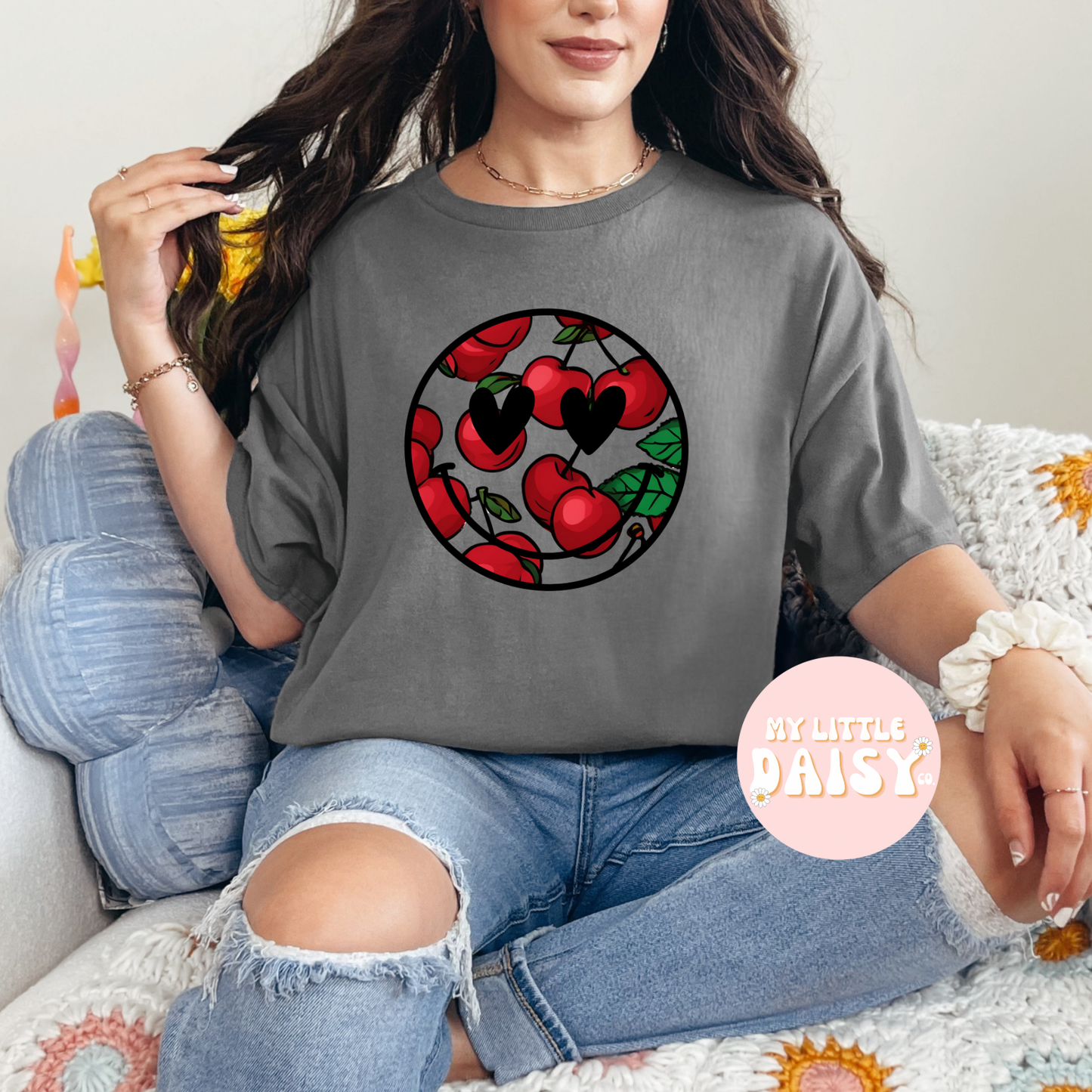 Smiley cherry shirt/sweatshirt