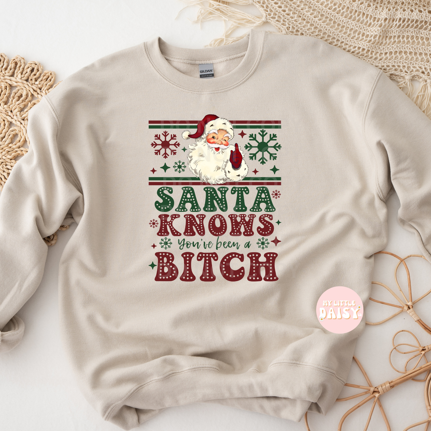 Santa knows you've been a bitch unisex shirt/sweatshirt