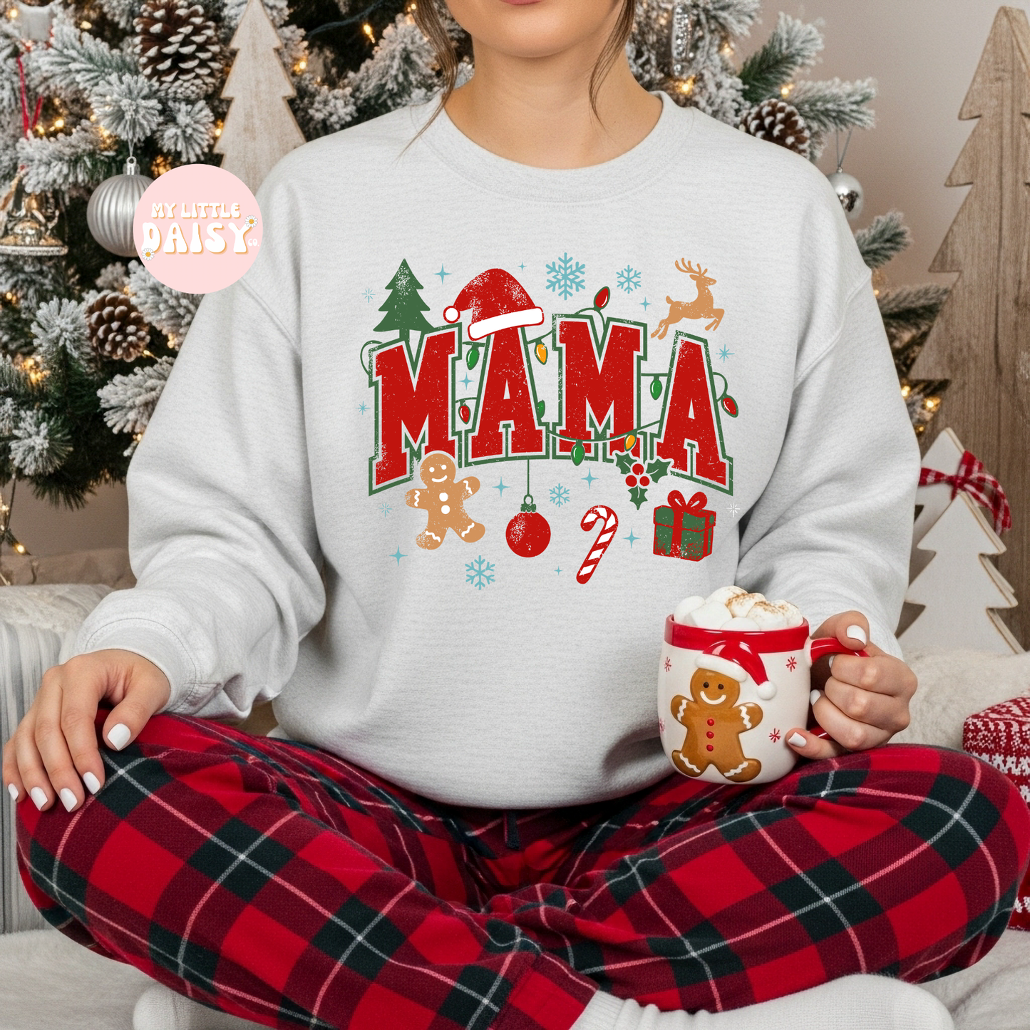 Christmas theme mama shirt/sweatshirt