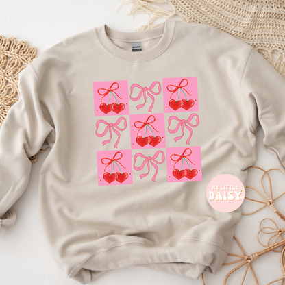 Heart cherries & bows shirt/sweatshirt