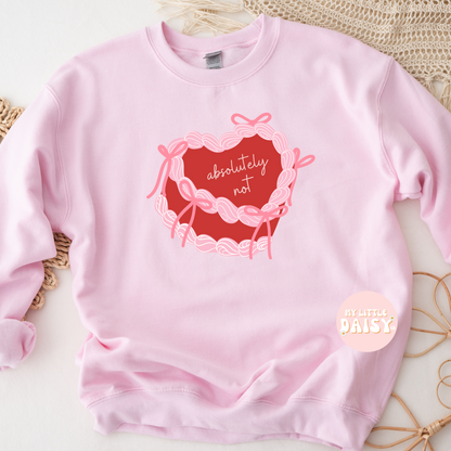 Red Absolutely not heart cake shirt/sweatshirt