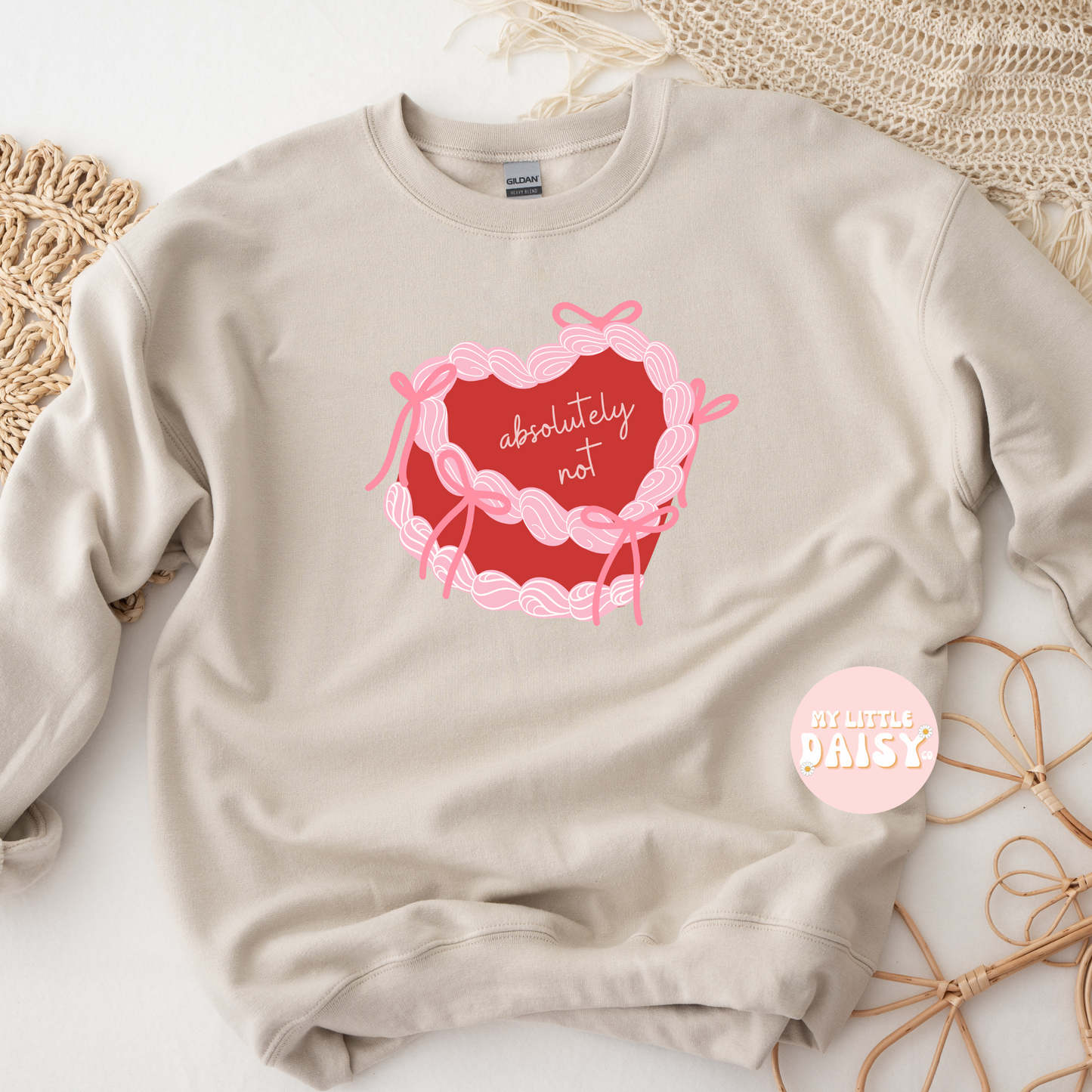 Red Absolutely not heart cake shirt/sweatshirt