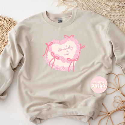 Pink Absolutely not heart cake shirt/sweatshirt