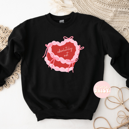 Red Absolutely not heart cake shirt/sweatshirt