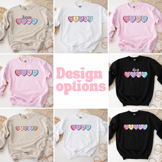 Pastel hearts sweatshirt/t-shirt (choose your design)