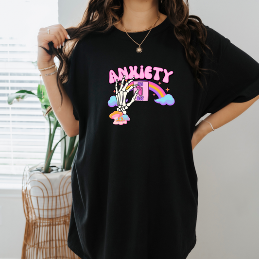 Anxiety on shirt/sweatshirt